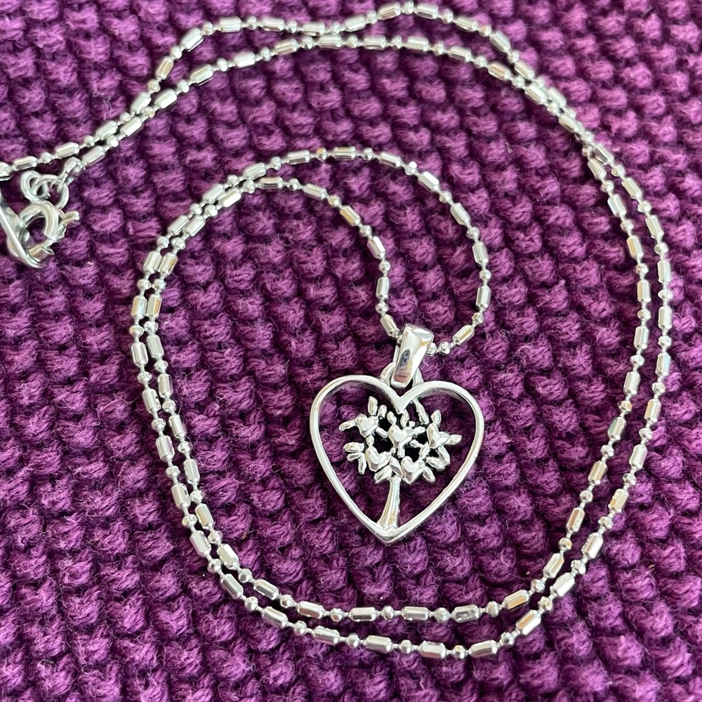Open Heart Tree of Life Pendant Necklace